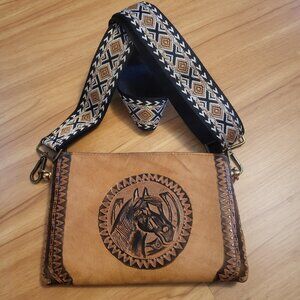 NWT Revival Wear Equestrian Leather Crossbody
